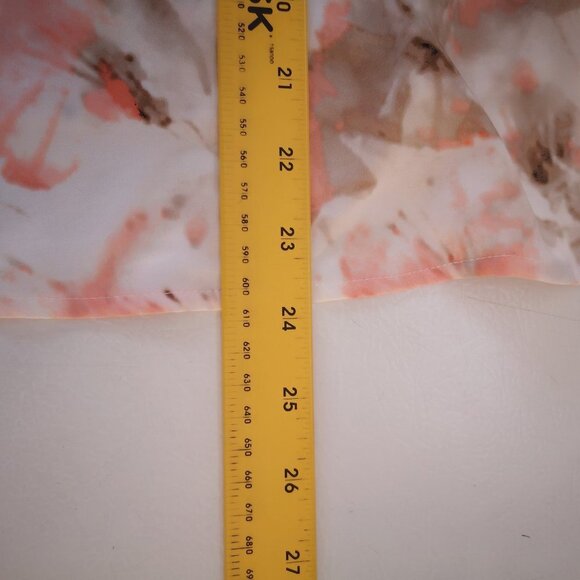 Calvin Klein Ladies Tie Neck Peach & Tan Sleeveless Blouse - Picture 7 of 7